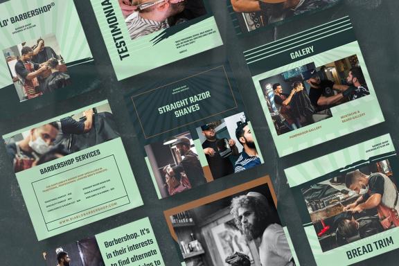 Diablo Barbershop Instagram Templates