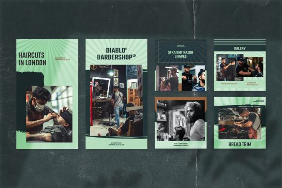Diablo Barbershop Instagram Templates