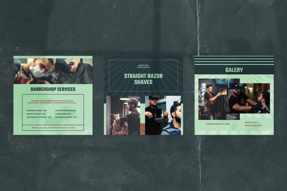 Diablo Barbershop Instagram Templates
