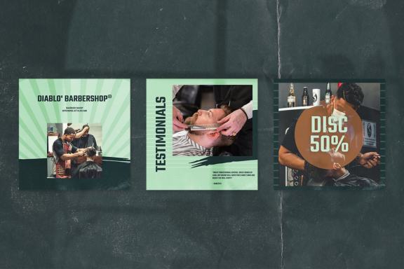 Diablo Barbershop Instagram Templates