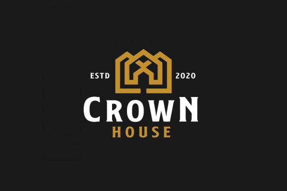 Crown with house - Logo Template