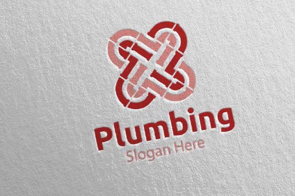 Infinity Plumbing Logo with Water and Fix Home Concept 49