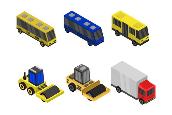 6 isometric set - car 4
