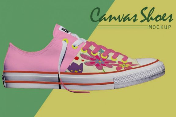 Low Canvas Shoes Mockup