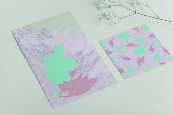 Autumn cutout: vector graphic art and cutout leaves