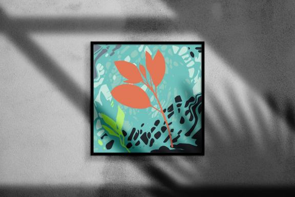 Autumn cutout: vector graphic art and cutout leaves