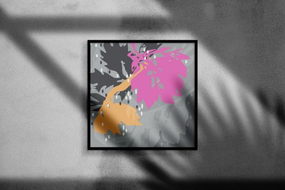 Autumn cutout: vector graphic art and cutout leaves