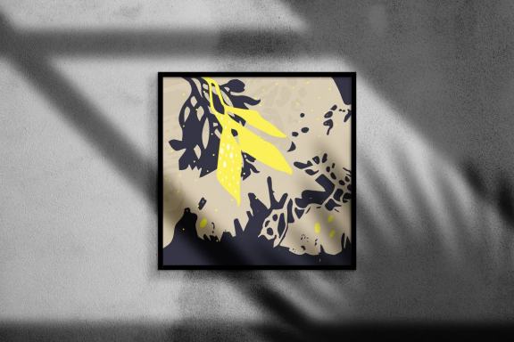 Autumn cutout: vector graphic art and cutout leaves