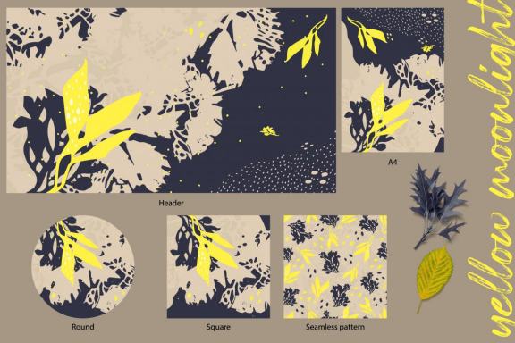 Autumn cutout: vector graphic art and cutout leaves