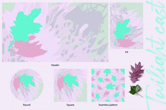Autumn cutout: vector graphic art and cutout leaves