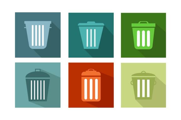 6 Vector Shapes - Trash Can 1