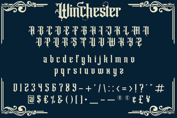 Winchester Blackletter Vintage Label Typeface Font