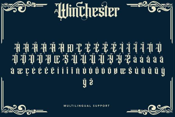 Winchester Blackletter Vintage Label Typeface Font
