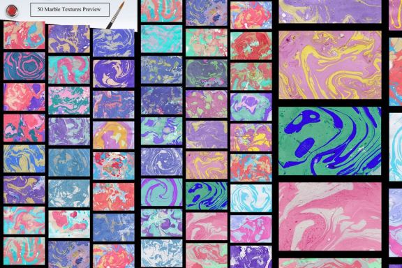 50 Marble Paper Textures