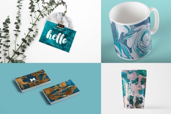 50 Marble and Glitter Textures