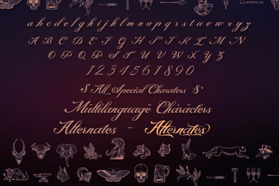 Montante Decorative Script