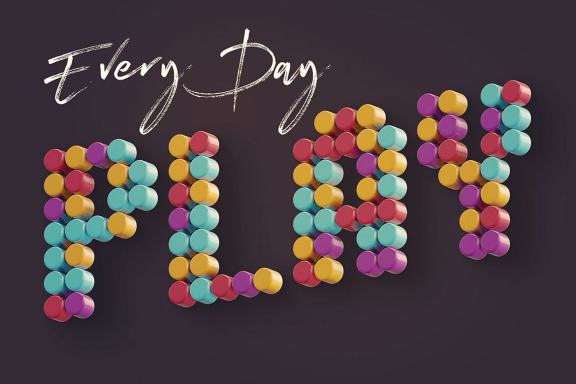 Color Dots - 3D Lettering
