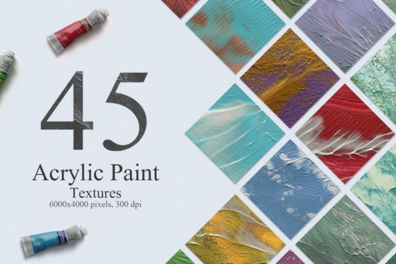 45 Acrylic Paint Textures
