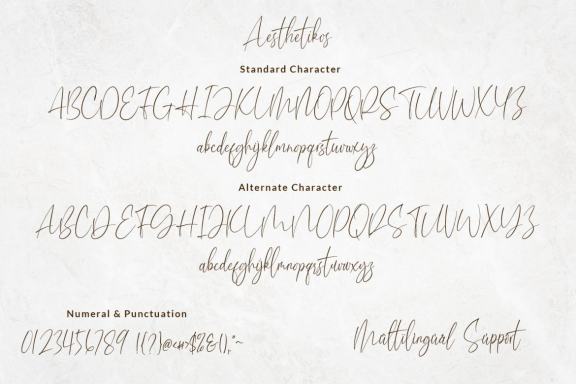 Aesthetikos - Beauty Signature Font