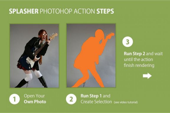 Splasher Photoshop Action