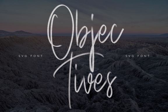 Objectives SVG Brush Font
