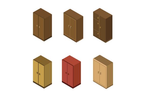 6 isometric interior set - wardrobe 1