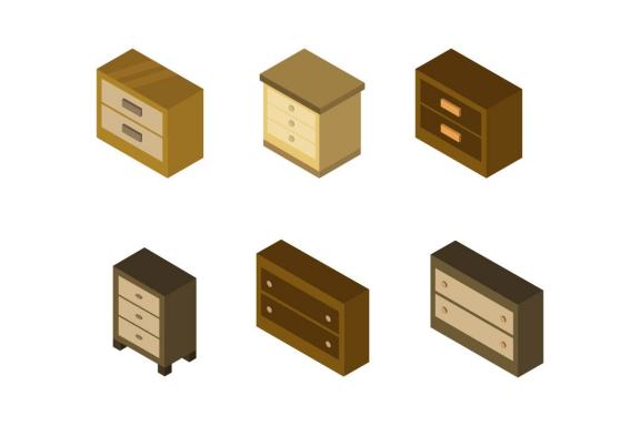 6 isometric interior set - wardrobe 2