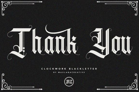 Clockwork Blackletter Typeface