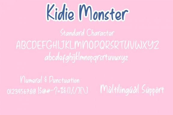 Kidie Monster With Cute Monster Characters