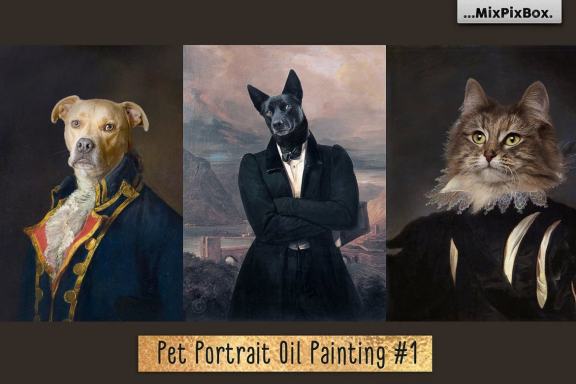 Pet Portrait Oil Background v.1