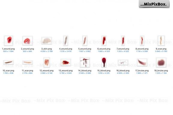 Wounds and Scars Overlays