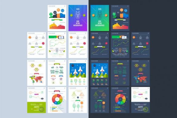 Vector Illustrations of Modern Infographics