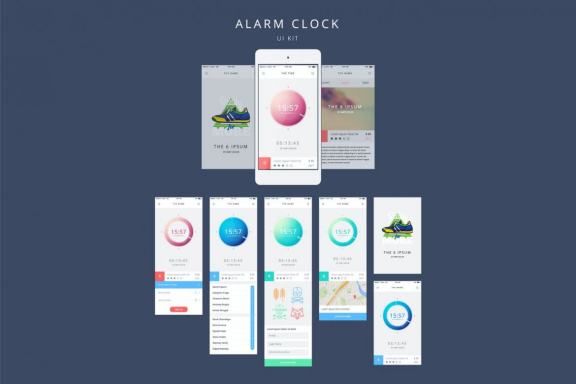 Vector Alarm Clock for Your Phone in Flat Style