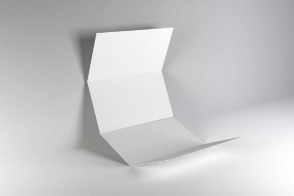 Realistic A4 Bifold Brochure Photoshop Mockup