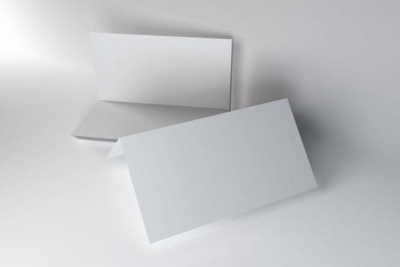 Realistic A4 Bifold Brochure Photoshop Mockup
