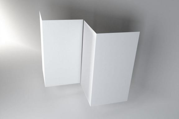 Realistic A4 Bifold Brochure Photoshop Mockup