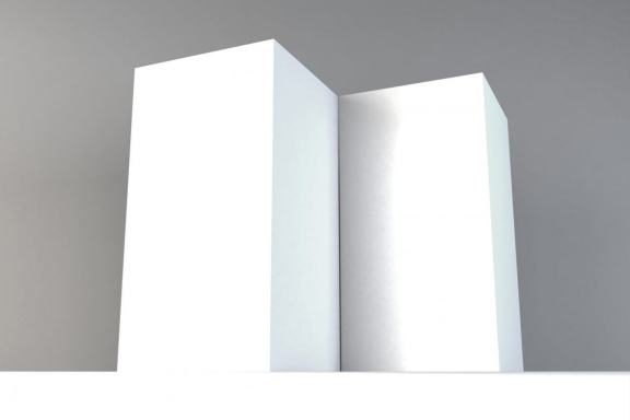 Realistic A4 Bifold Brochure Photoshop Mockup