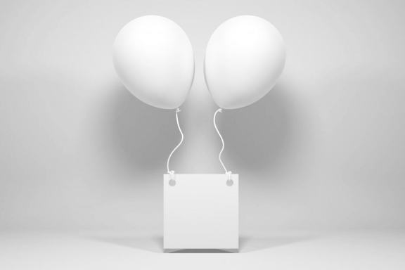 Realistic Party Balloon Photoshop Mockup