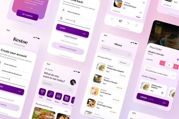 Restoe - Restaurant Food App Design Figma & PSD