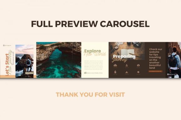 Traveling tips instagram carousel powerpoint template