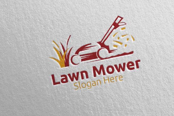 Lawn Mower Gardener Mowing Logo 4
