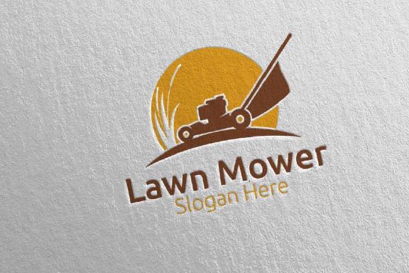 Lawn Mower Gardener Mowing Logo 5