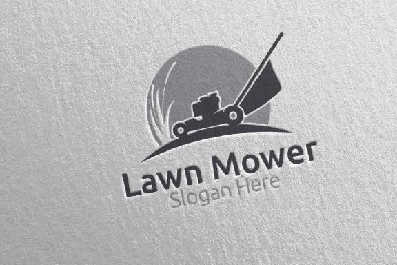 Lawn Mower Gardener Mowing Logo 5