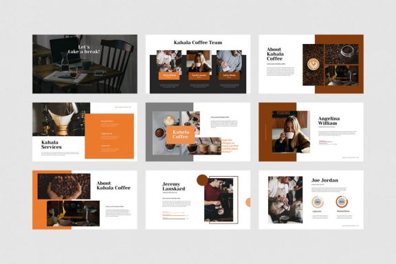 Kahala - Coffee Google Slides Template 
