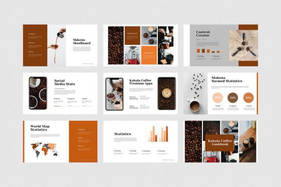 Kahala - Coffee Google Slides Template 