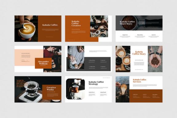 Kahala - Coffee Google Slides Template 
