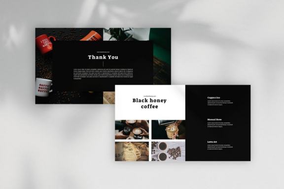 Black Honey - Coffee Google Slides Template 