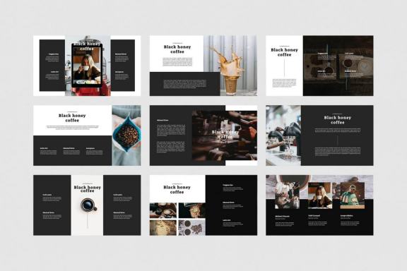 Black Honey - Coffee Google Slides Template 