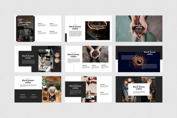 Black Honey - Coffee Google Slides Template 