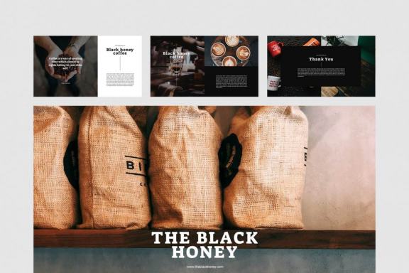 Black Honey - Coffee Google Slides Template 